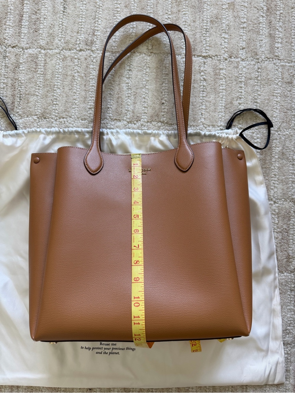kate spade Tan Pebbled Leather Tote - Picture 13 of 16